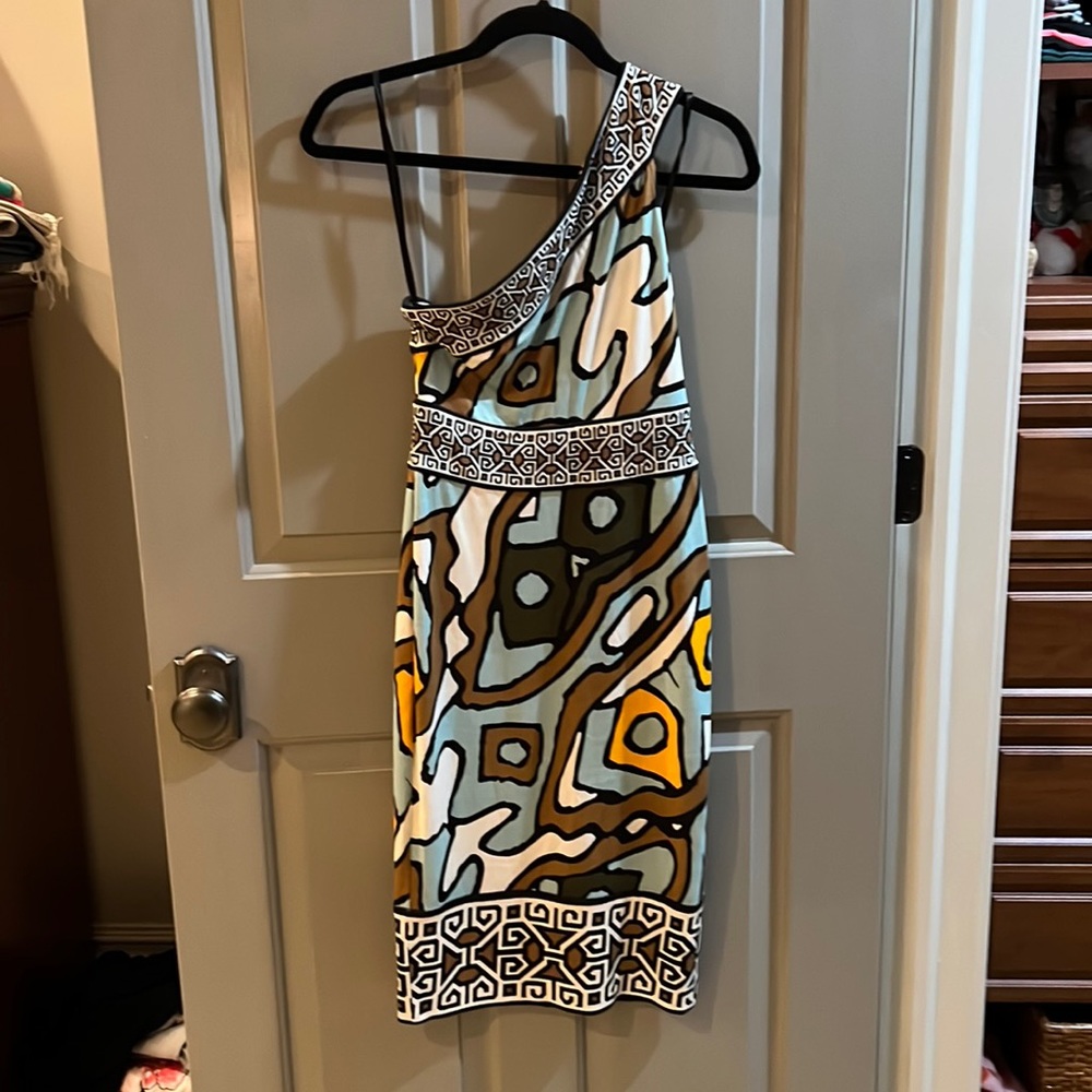 One shoulder Greek style dress